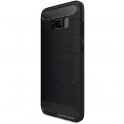 „Carbon“ cieta silikona (TPU) apvalks - melns (Galaxy S8)