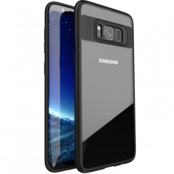 „IPAKY“ Frame apvalks - dzidrs apmales melnā krāsā (Galaxy S8)