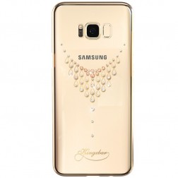 „Kingxbar“ Necklace Swarovski apvalks - zelta (Galaxy S8)