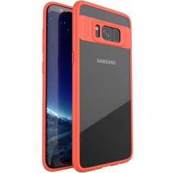 „IPAKY“ Frame apvalks - dzidrs apmales sarkanā krāsā (Galaxy S8)