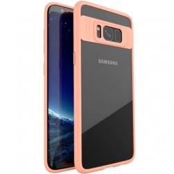 „IPAKY“ Frame apvalks - dzidrs apmales rozā krāsā (Galaxy S8)