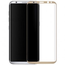 „Calans“ Tempered Glass pilnīgi aizsedzams ekrāna aizsargstikls 0.2 mm - zelta (Galaxy S8+)