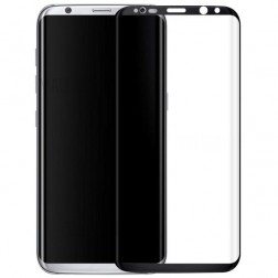 „Calans“ Tempered Glass pilnīgi aizsedzams ekrāna aizsargstikls 0.2 mm - melns (Galaxy S8+)