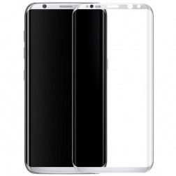 „Calans“ Tempered Glass pilnīgi aizsedzams ekrāna aizsargstikls 0.2 mm - sudrabs (Galaxy S8+)