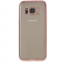 Cieta silikona (TPU) dzidrs apvalks - rozs (Galaxy S8+)
