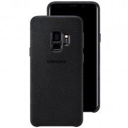 „Samsung“ Alcantara  Cover apvalks - melns (Galaxy S9)