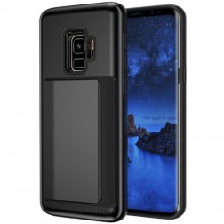 „Combo“ Card Holder apvalks - melns (Galaxy S9)