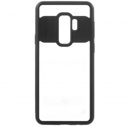 „FOCUS“ apvalks - dzidrs apmales melnā krāsā (Galaxy S9+)
