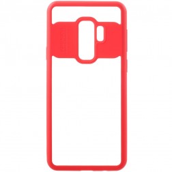 „FOCUS“ apvalks - dzidrs apmales sarkanā krāsā (Galaxy S9+)