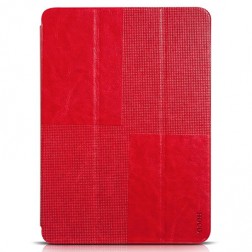 „HOCO“ Crystal atvēramais ādas futrālis - sarkans (Galaxy Tab S 10.5)