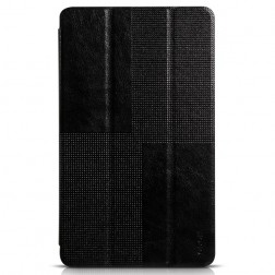 „HOCO“ Crystal atvēramais ādas futrālis - melns (Galaxy Tab S 8.4)