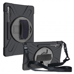 Pastiprinātas aizsardzības apvalks - melns (Galaxy Tab S7+ / S7 FE / S8+ / S9 FE+ / S9+)