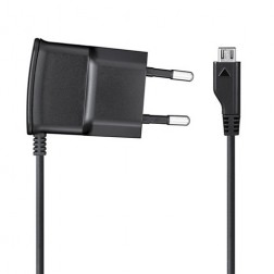 „Samsung“ sienas lādētājs ar micro USB vadu - melns (0.7 A)