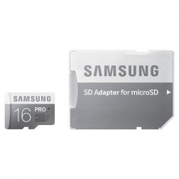 „Samsung“ PRO MicroSD atmiņas karte - 16 Gb (10 Klase) + SD adapteris