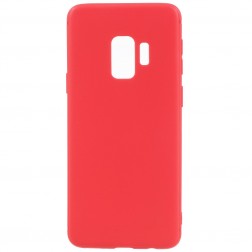 Cieta silikona (TPU) apvalks - sarkans (Galaxy S9)
