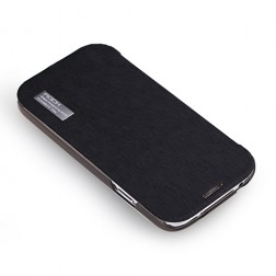 „ROCK“ Elegant atvēramais futrālis - melns (Galaxy S4)