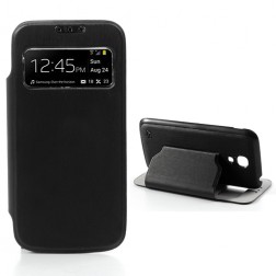 „S-View“ stila atvēramais futrālis - melns (Galaxy S4 mini)