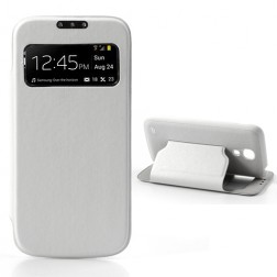 „S-View“ stila atvēramais futrālis - balts (Galaxy S4 mini)