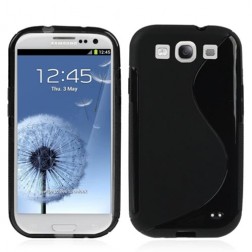 Cieta silikona futrālis - melns (Galaxy S3)