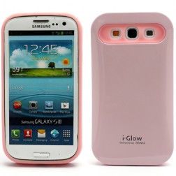 „i-Glow“ apvalks - rozs (Galaxy S3)