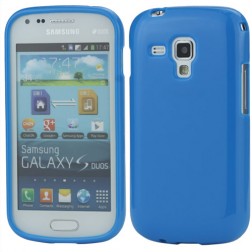 Cieta silikona futrālis - zils (Galaxy S Duos / Trend)