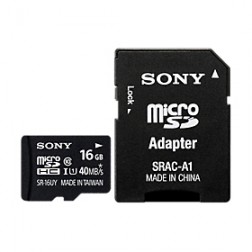 „Sony“ MicroSD atmiņas karte - 16 Gb (10 Klase) + SD adapteris