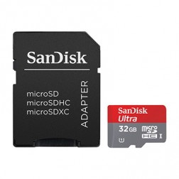 „SanDisk“ MicroSD atmiņas karte - 32 Gb (10 Klase) + SD adapteris