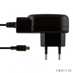 „Forever“ sienas lādētājs ar micro USB vadu - melns