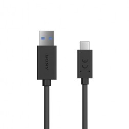 „Sony“ Fast Charging USB Type-C vads - melns (1 m.)