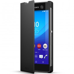 „Sony“ Style Cover Stand atvērams maciņš - melns (Xperia M5)