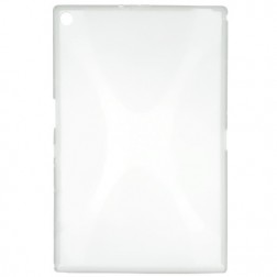 „X-style“ cieta silikona (TPU) apvalks - balts + ekrāna aizsargplēve (Xperia Tablet Z2)