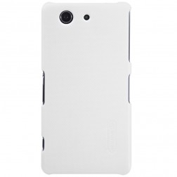 „Nillkin“ Frosted Shield futrālis - balts + ekrāna aizsargplēve (Xperia Z3 Compact)
