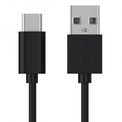 USB Type-C vads - melns (1 m. / 3A)