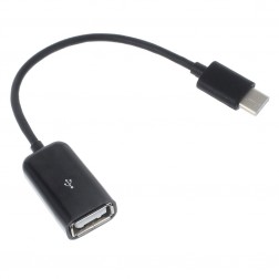 USB Type-C OTG vads - melns
