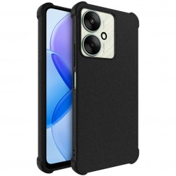 "Imak" pastiprinātas aizsardzības cieta silikona matēta (TPU) apvalks - melns (Redmi 13C / 13R 5G / Poco C65 4G / Poco M6 5G)