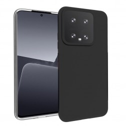 Cieta silikona (TPU) apvalks - melns (Xiaomi 14)