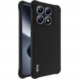 "Imak" pastiprinātas aizsardzības cieta silikona matēta (TPU) apvalks - melns (Xiaomi 14T)