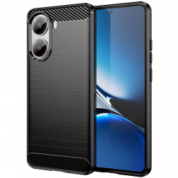 "AILES" Carbon cieta silikona (TPU) apvalks - melns (Poco X7 Pro 5G / Redmi Turbo 4 5G)