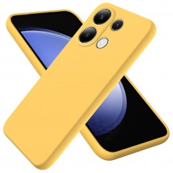 "Shell" cieta silikona (TPU) apvalks - dzeltens (Redmi Note 13 Pro 4G / Poco M6 Pro)