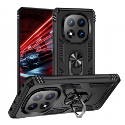 "Mozhi" Kickstand pastiprinātas aizsardzības apvalks - melns (Redmi Note 14 Pro 5G / Note 14 Pro+ 5G / Poco X7 5G)