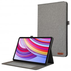 "Fashion" atvēramais tekstila maciņš - pelēks (Redmi Pad Pro / Poco Pad)