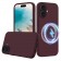 "Shell" MagSafe cieta silikona (TPU) apvalks - bordo (iPhone 16 Plus)