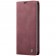"CaseMe" Retro solīds atvēramais ādas maciņš - bordo (iPhone 16 Pro Max)