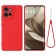 "Shell" cieta silikona (TPU) apvalks - sarkans (Motorola Edge 50 Neo 5G / Moto S50 5G / Thinkphone 25 5G)