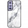 „Marble“ cieta silikona (TPU) apvalks - balts (Galaxy S21)