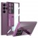 „GKK“ Kickstand plastmasas dzidrs apvalks - violets (Galaxy S23 Ultra)