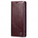 „CaseMe“ Leather solīds atvēramais ādas maciņš - bordo (Galaxy S8+)