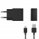 „Sony“ Quick Charger sienas lādētājs (1.5 A) - melns + micro USB vads