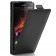 Klasisks atvēramais futrālis - melns (Xperia Z)