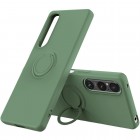Sony Xperia 1 V „Ring“ Kickstand (TPU) zaļš apvalks